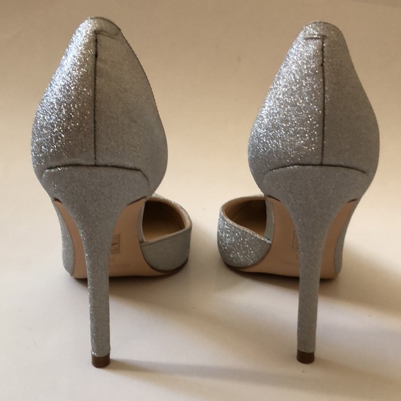 Nine West 7M Glitter Silver High heel shoe Brand New without tags Excellent - Picture 7 of 12